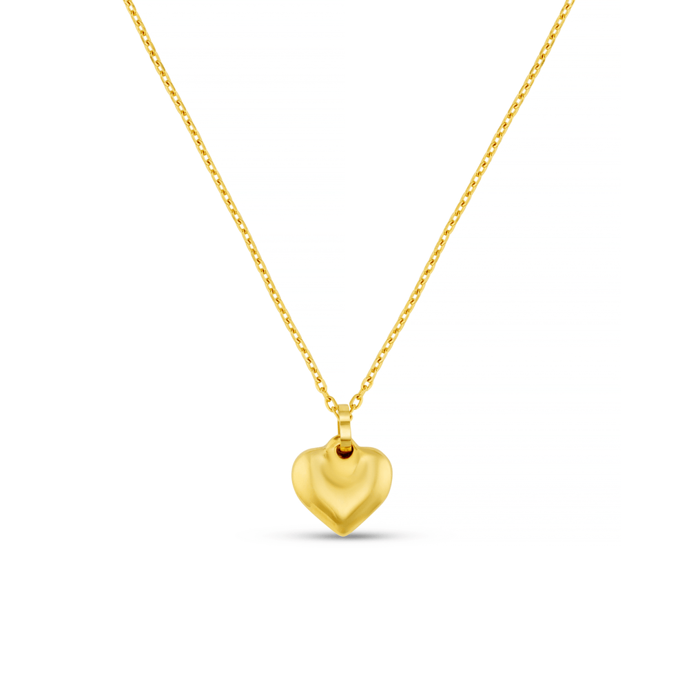 Necklaces LUXE Domed Heart Necklace - Gold Orelia Jewellery