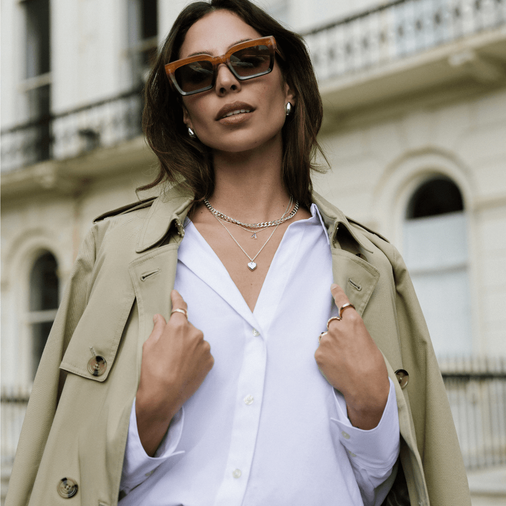 Necklaces LUXE Flat Curb T-Bar Necklace - Silver Orelia Jewellery