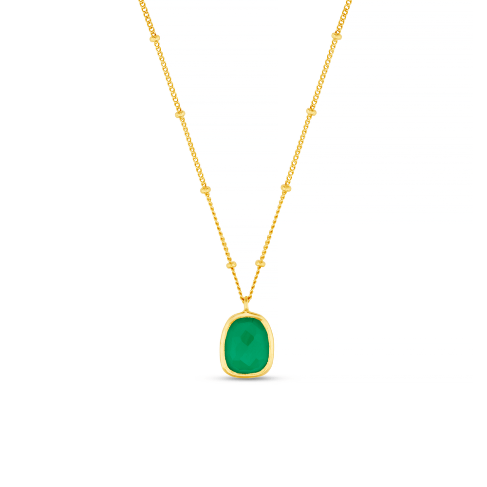 Necklaces LUXE Green Onyx Drop Necklace Orelia Jewellery