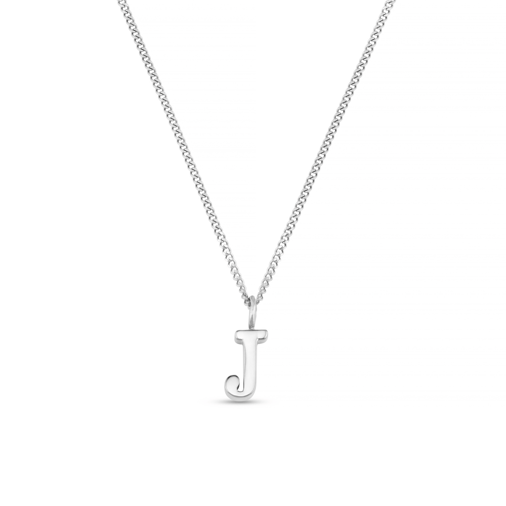 Necklaces LUXE J Initial Necklace - Silver Orelia Jewellery