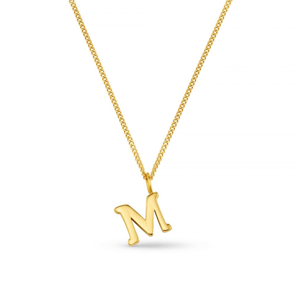 Necklaces LUXE M Initial Necklace - Gold Orelia Jewellery
