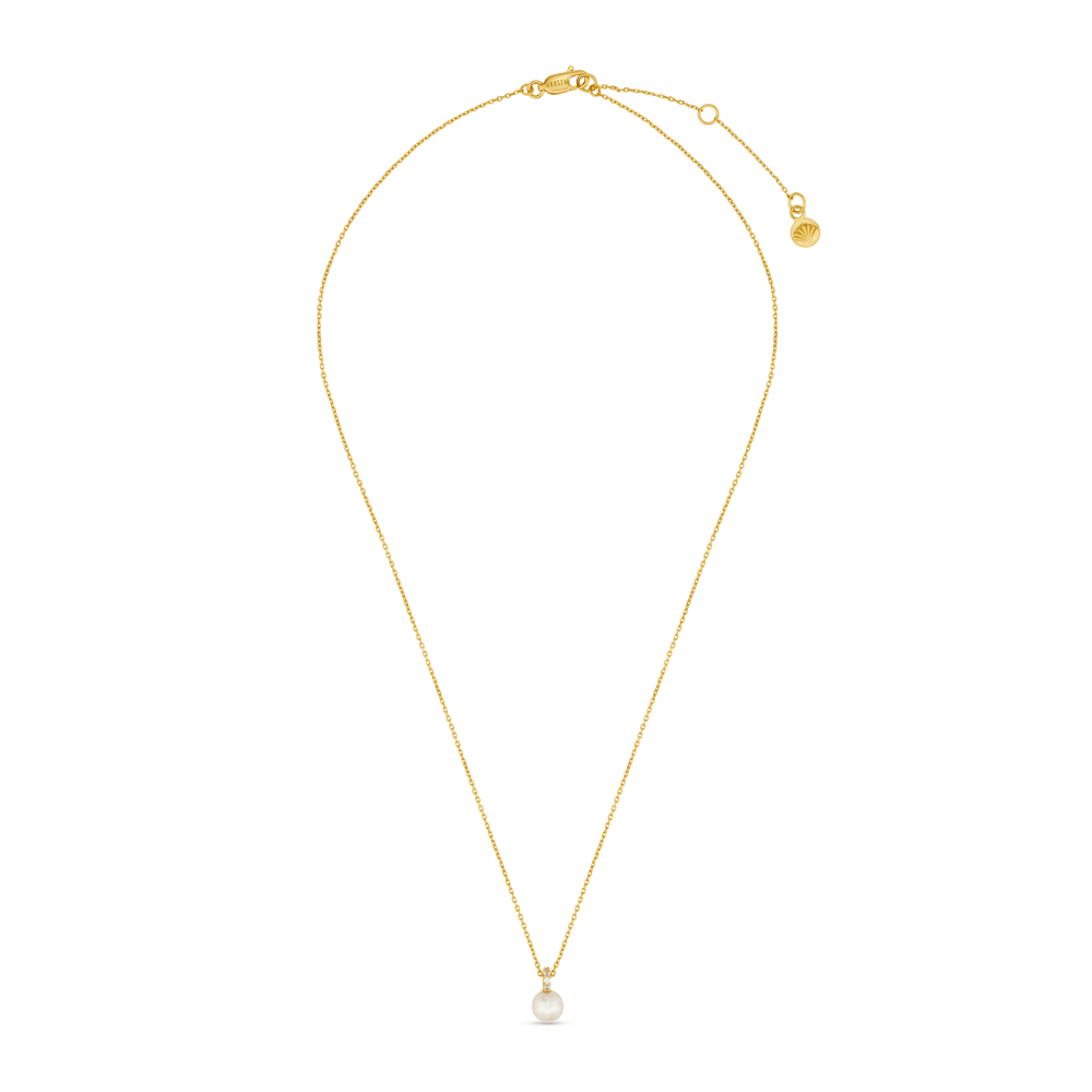 Necklaces LUXE Pave Pearl Necklace Orelia Jewellery