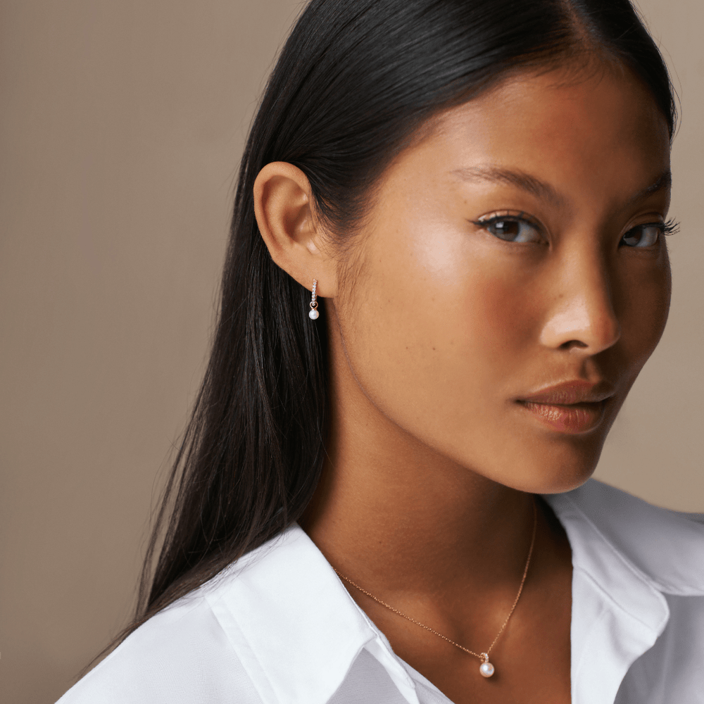 Necklaces LUXE Pave Pearl Necklace Orelia Jewellery