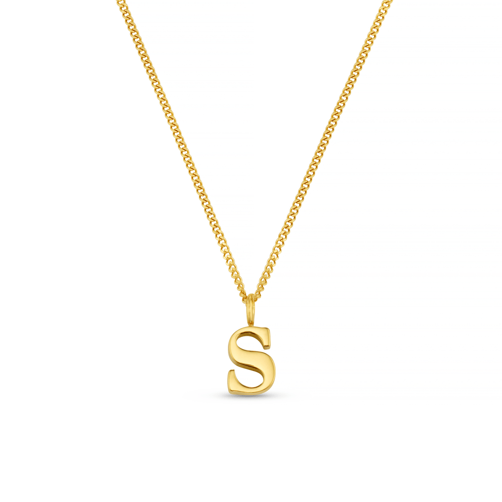 Necklaces LUXE S Initial Necklace - Gold Orelia Jewellery
