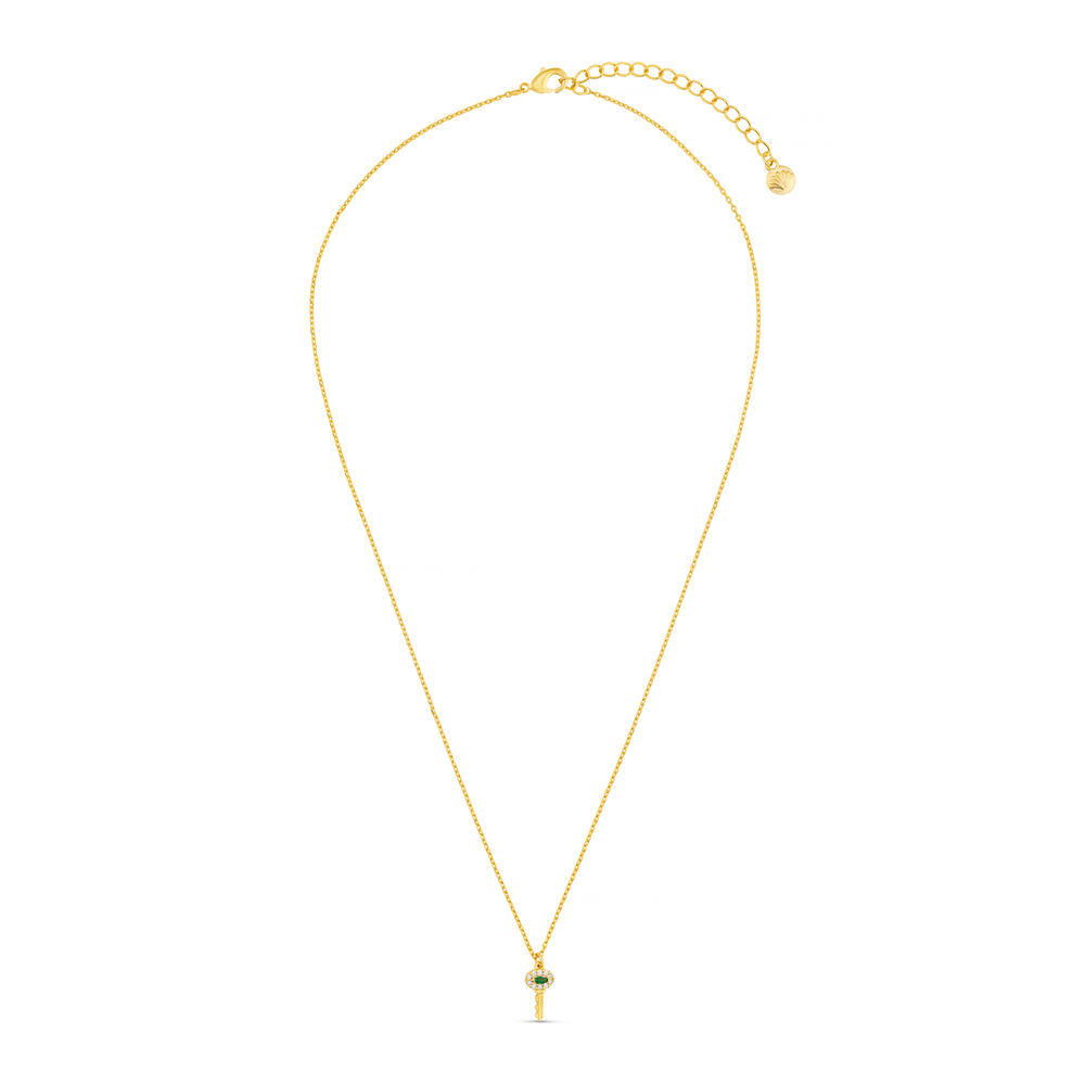 Necklaces Pave Key Charm Necklace Orelia Jewellery