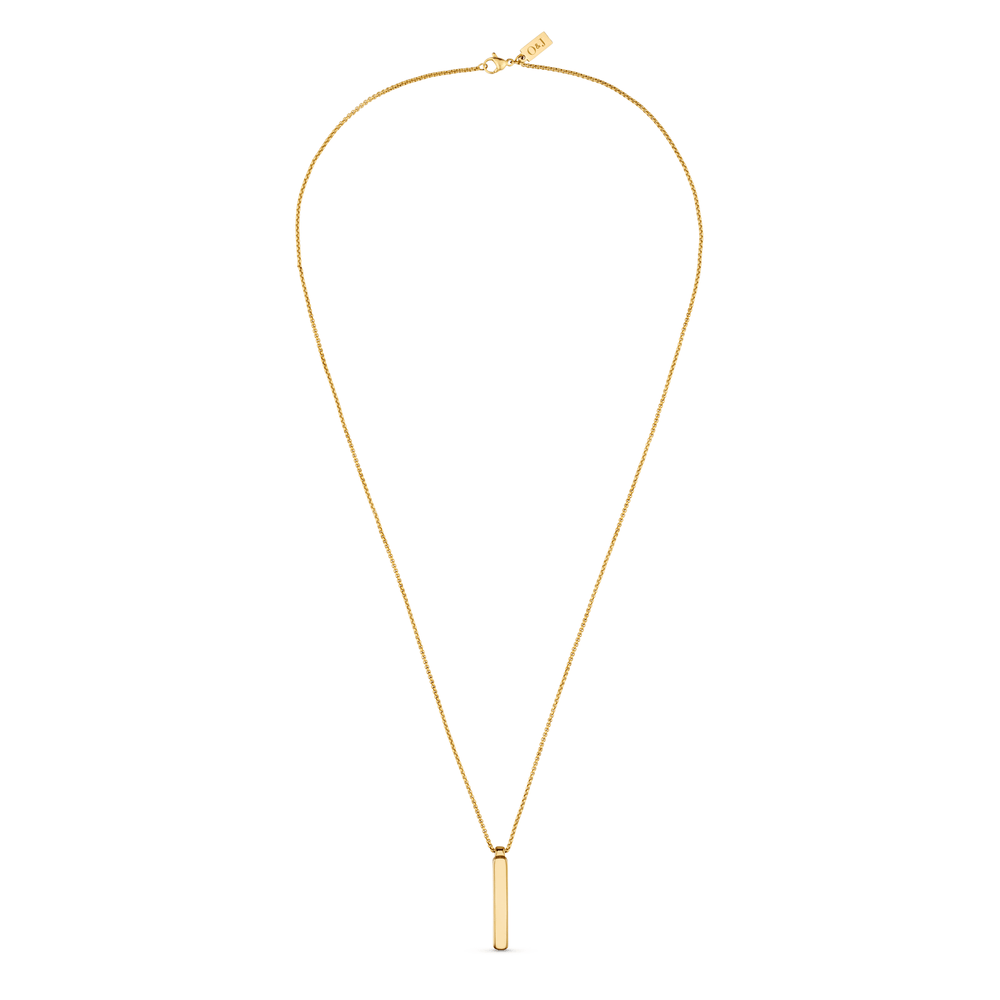 Necklaces Solid Bar Necklace - Gold Orelia Jewellery