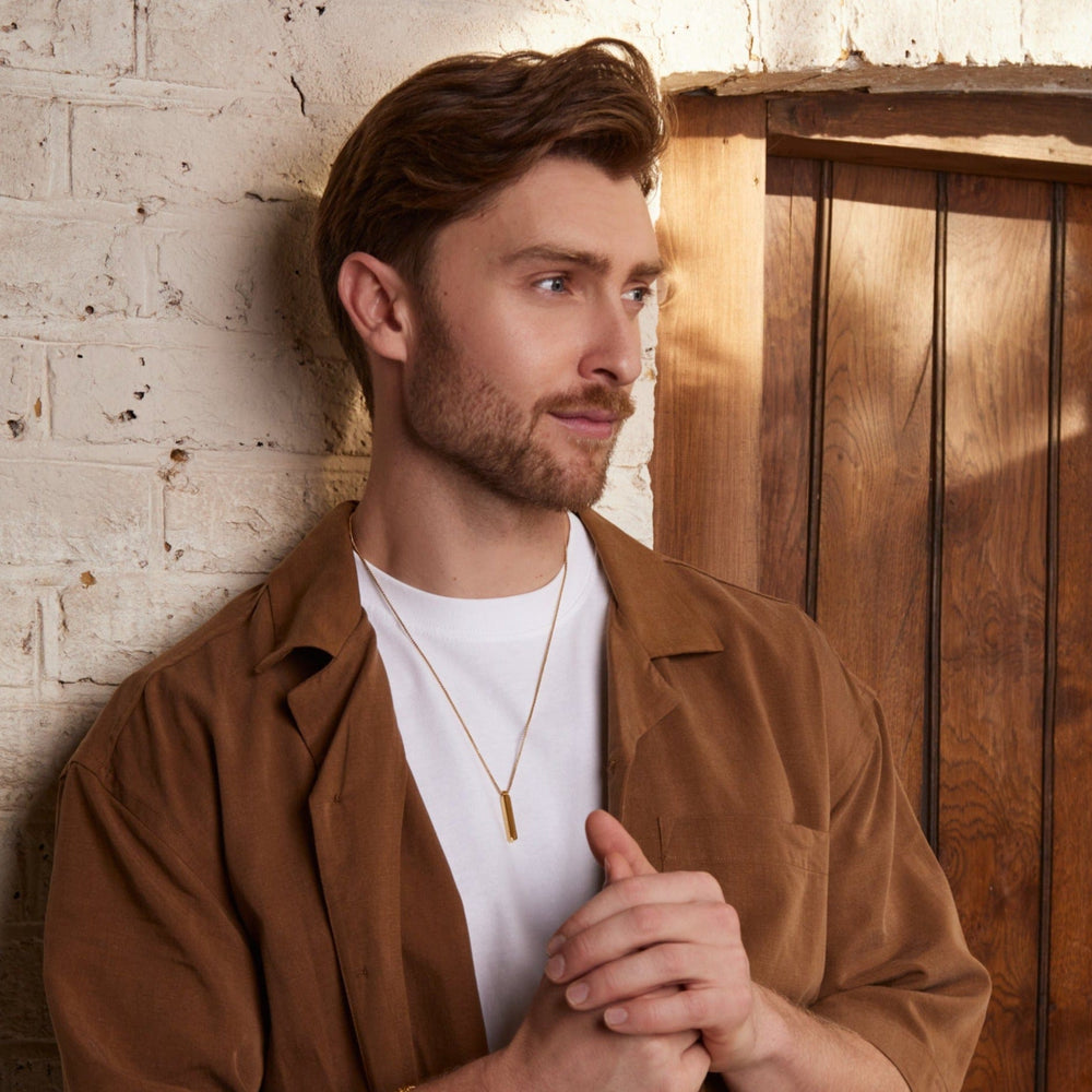 Necklaces Solid Bar Necklace - Gold Orelia Jewellery