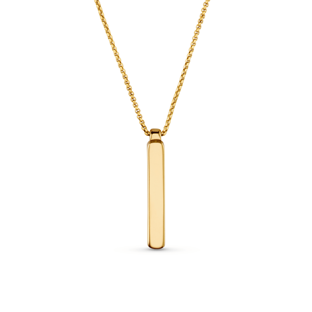 Necklaces Solid Bar Necklace - Gold Orelia Jewellery