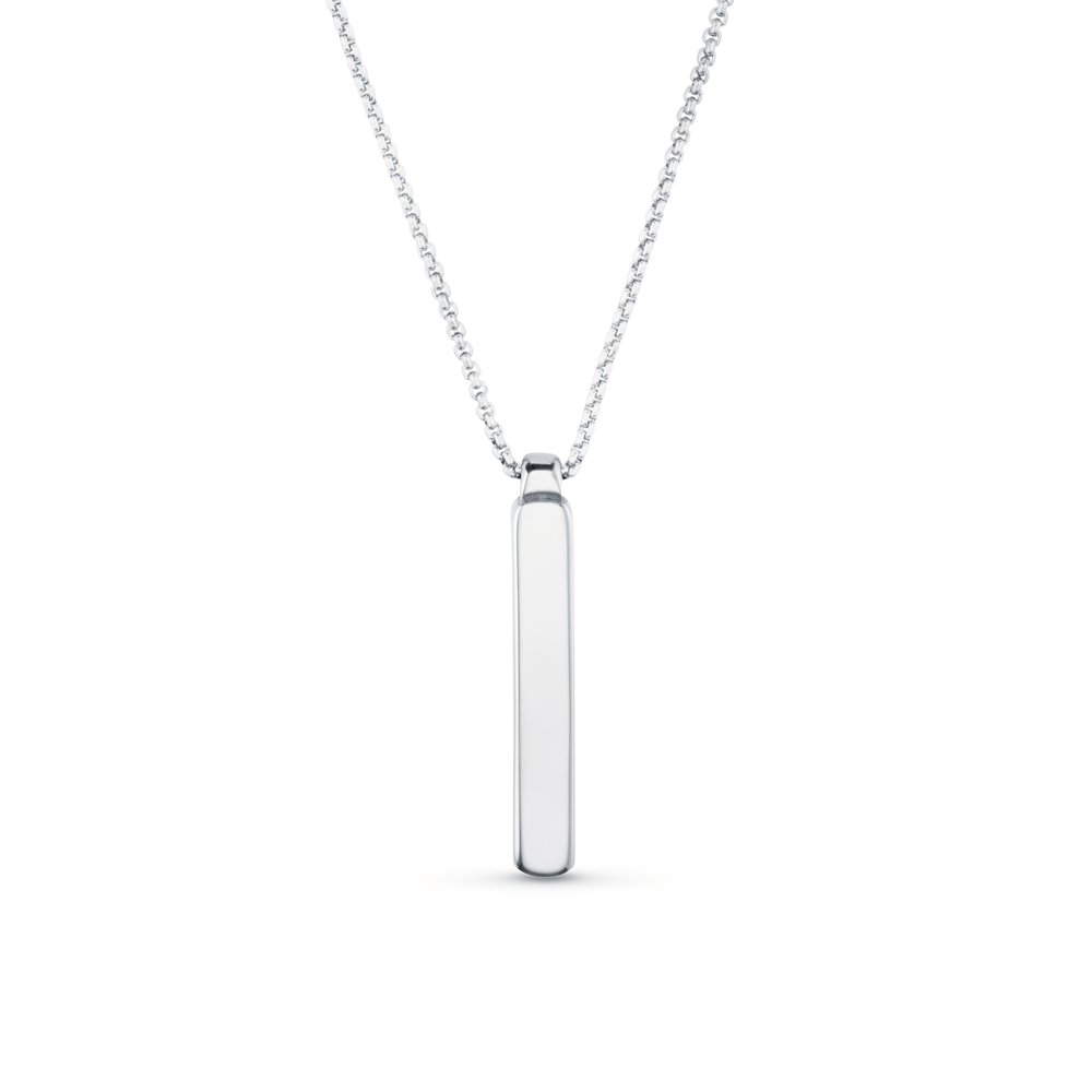 Necklaces Solid Bar Necklace - Silver Orelia Jewellery