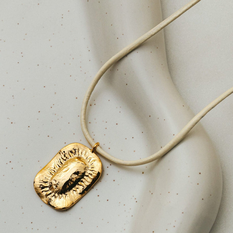 Necklaces Sun Tag Adjustable Leather Cord Necklace Orelia Jewellery