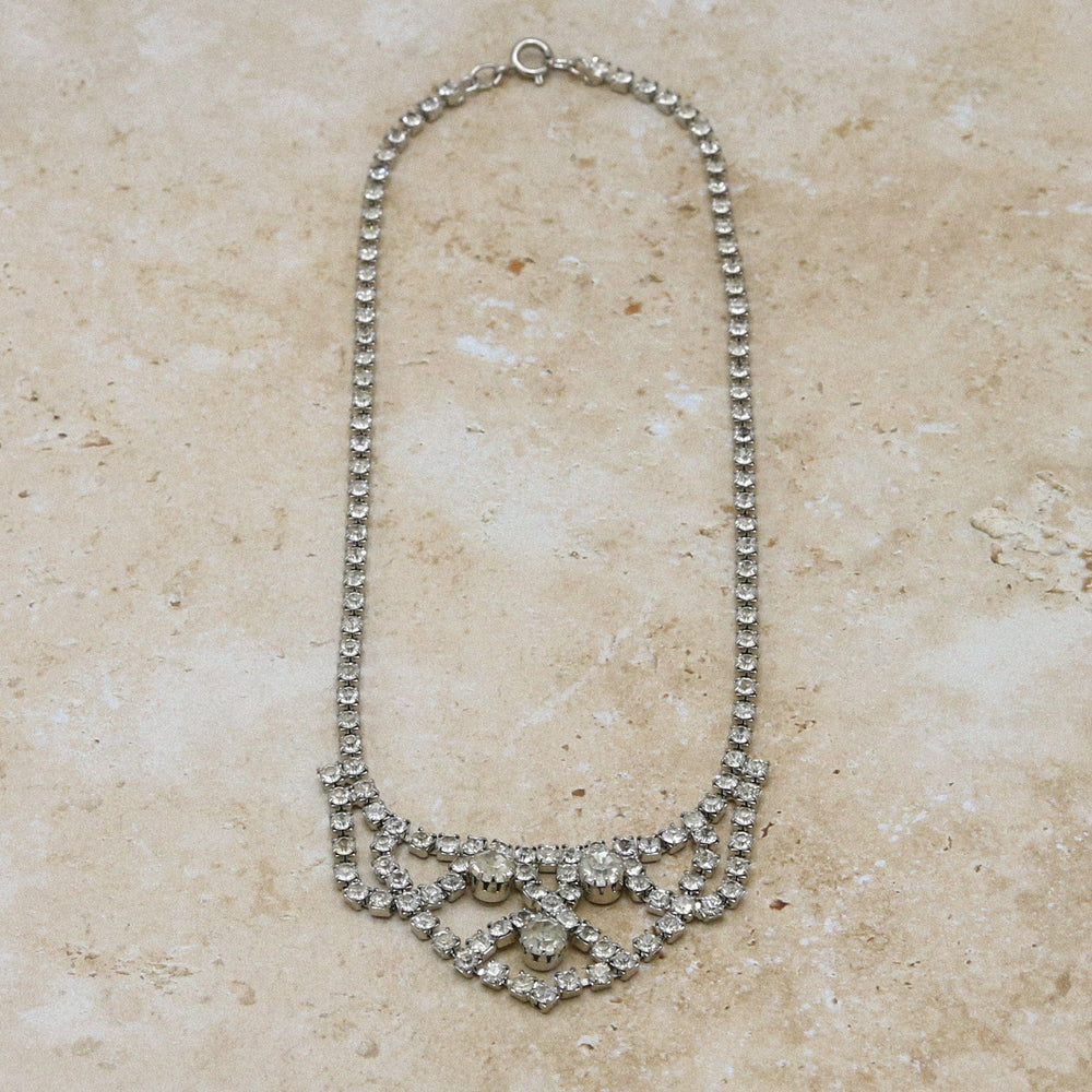 Necklaces Vintage Crystal Cup Chain Collar Necklace Orelia Jewellery