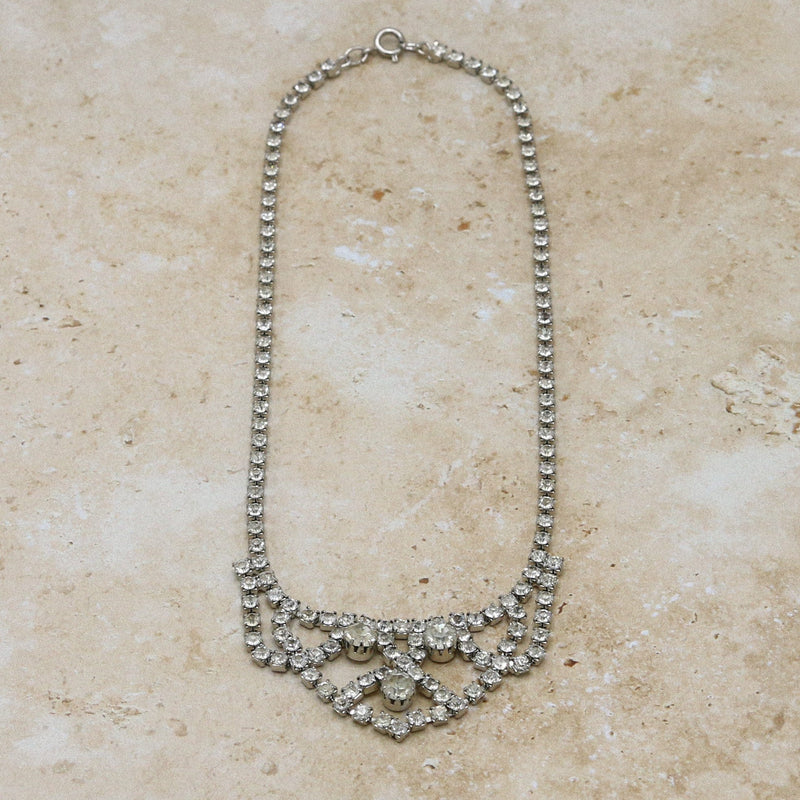 Necklaces Vintage Crystal Cup Chain Collar Necklace Orelia Jewellery