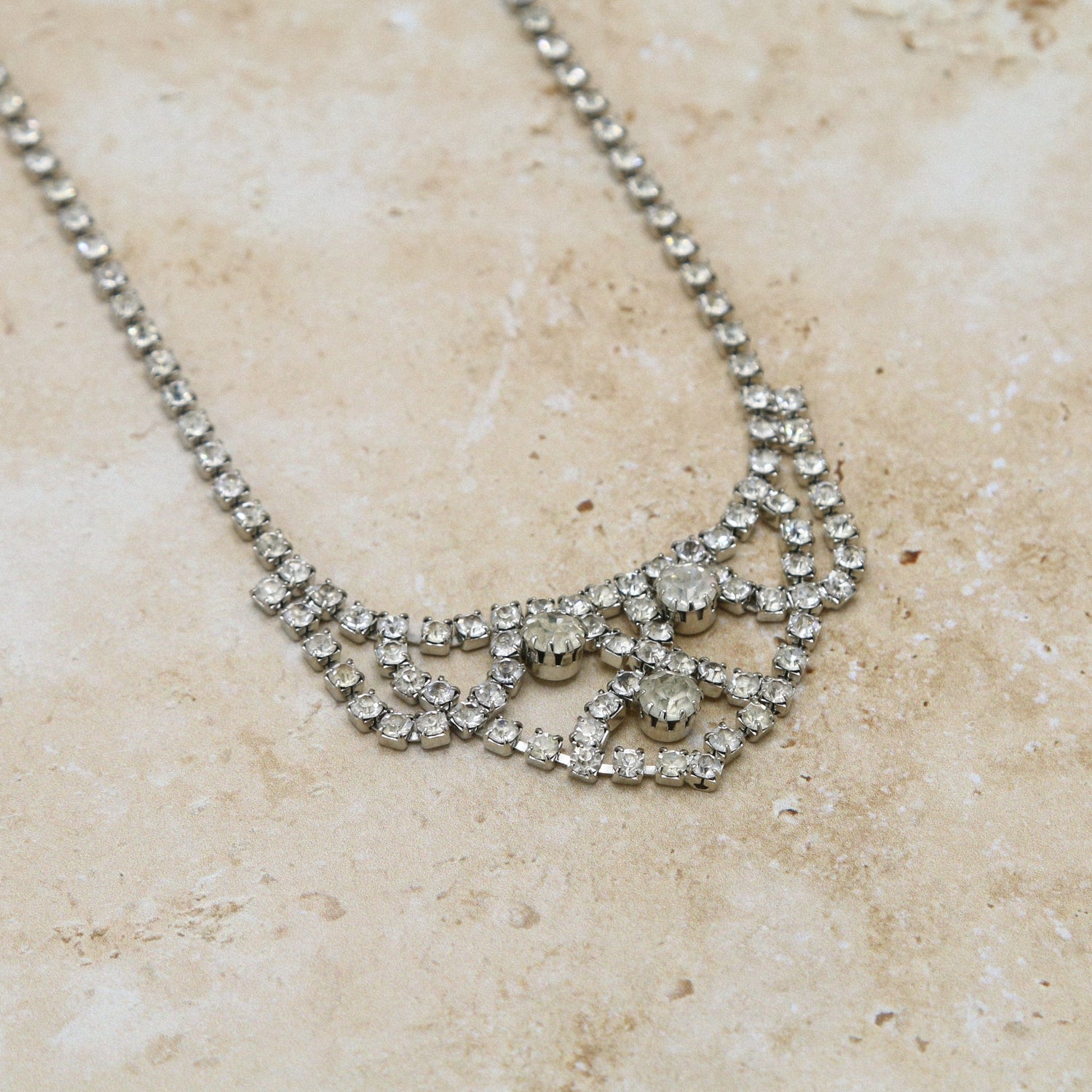 Necklaces Vintage Crystal Cup Chain Collar Necklace Orelia Jewellery