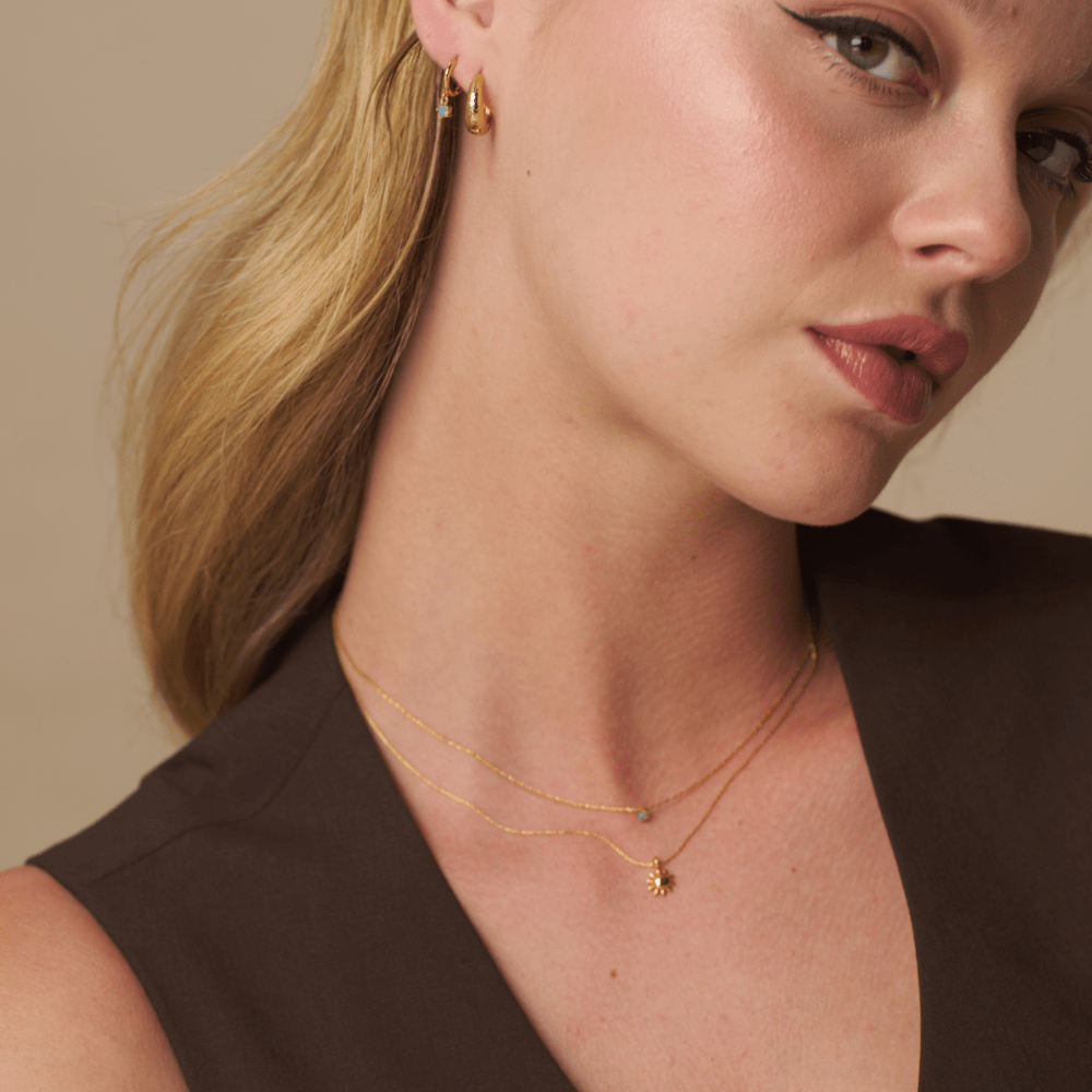 Neckwear Mini Molten Sun Collar Necklace Orelia Jewellery