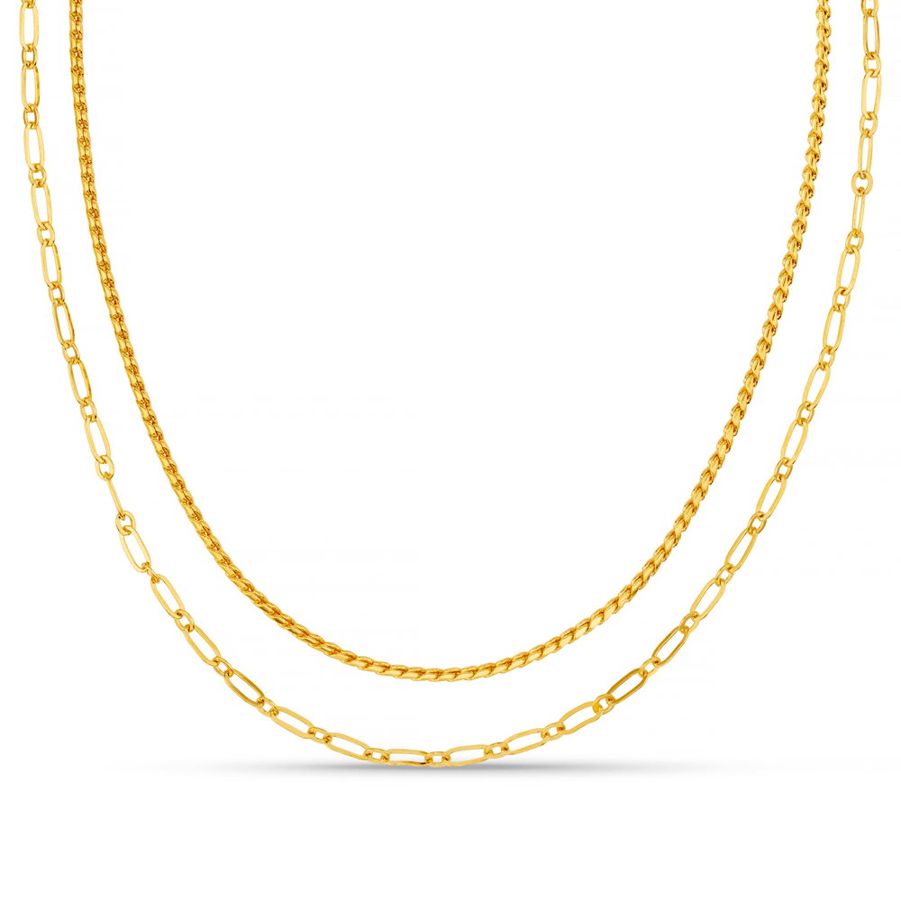 Open Link Chain 2-Row Necklace Orelia Jewellery