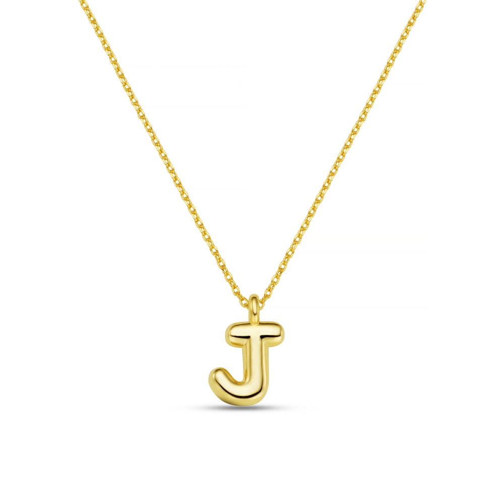 Personalisation Necklace ONE J Bubble Initial Necklace Orelia Jewellery