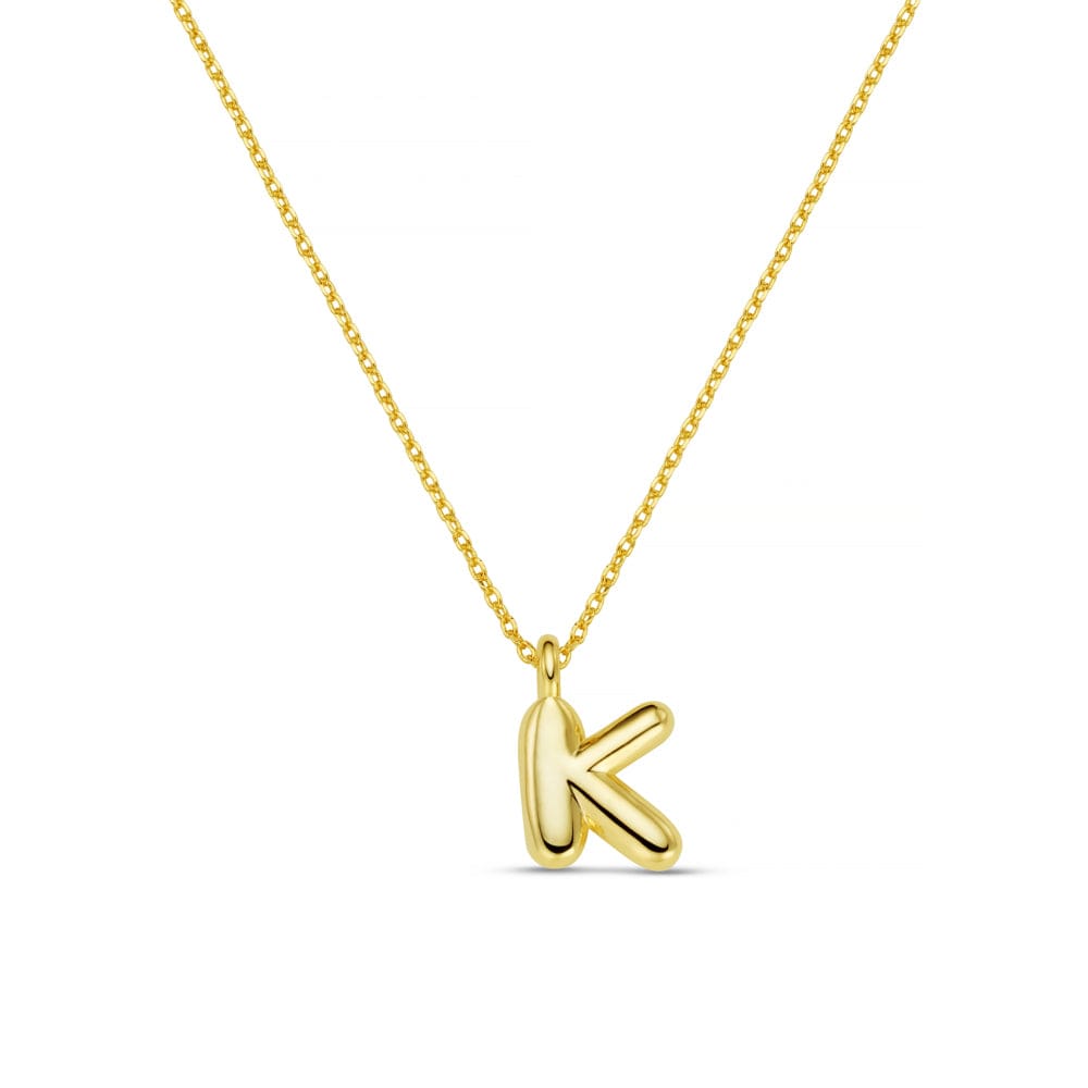 Personalisation Necklace ONE K Bubble Initial Necklace Orelia Jewellery
