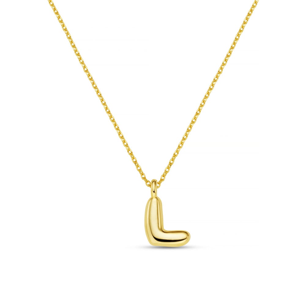 Personalisation Necklace ONE L Bubble Initial Necklace Orelia Jewellery