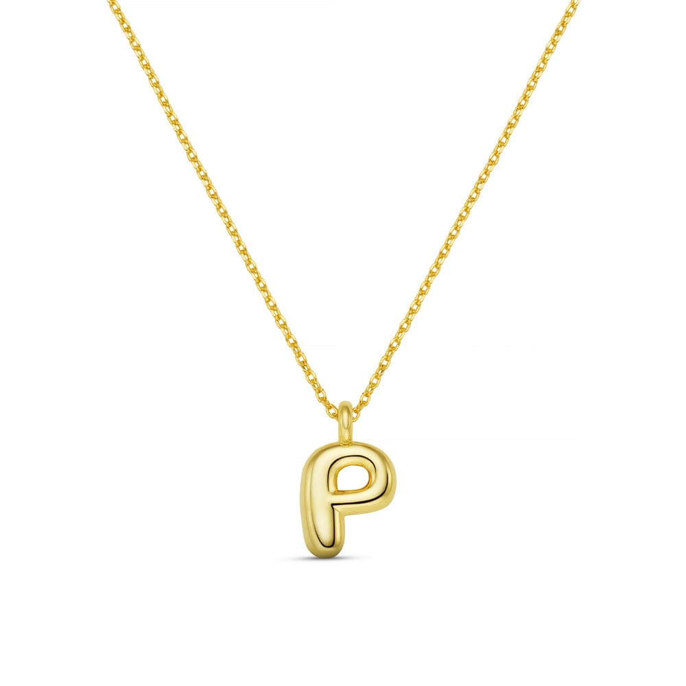 Personalisation Necklace ONE P Bubble Initial Necklace Orelia Jewellery