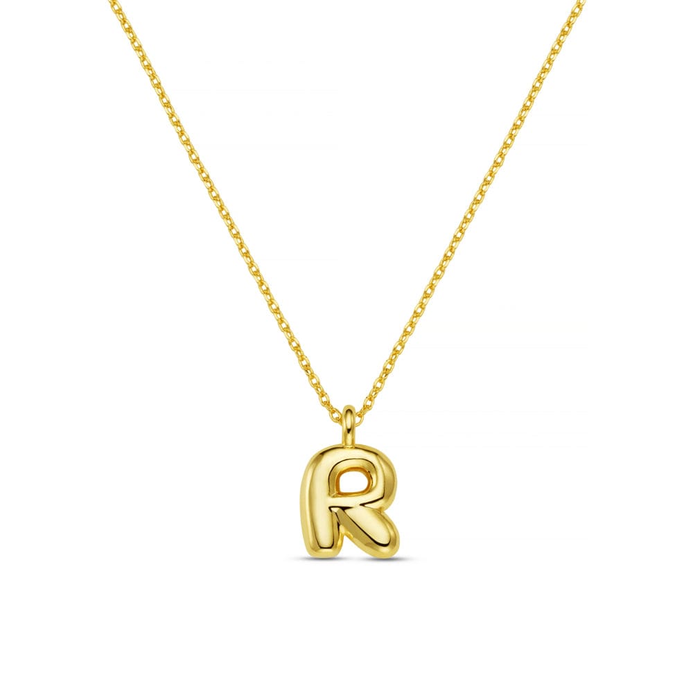 Personalisation Necklace ONE R Bubble Initial Necklace Orelia Jewellery