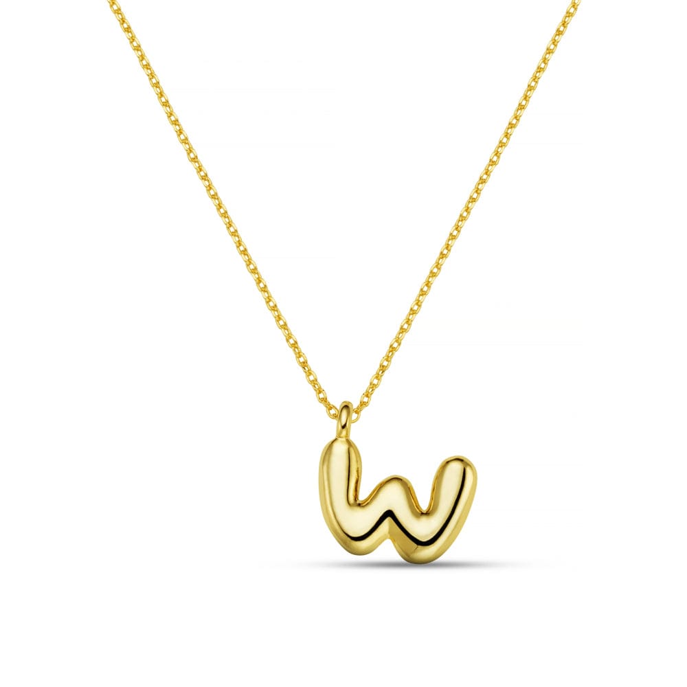 Personalisation Necklace ONE W Bubble Initial Necklace Orelia Jewellery