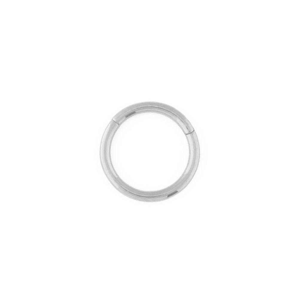 Piercings Clean Metal Clicker Hoop 8mm - Silver Orelia Jewellery