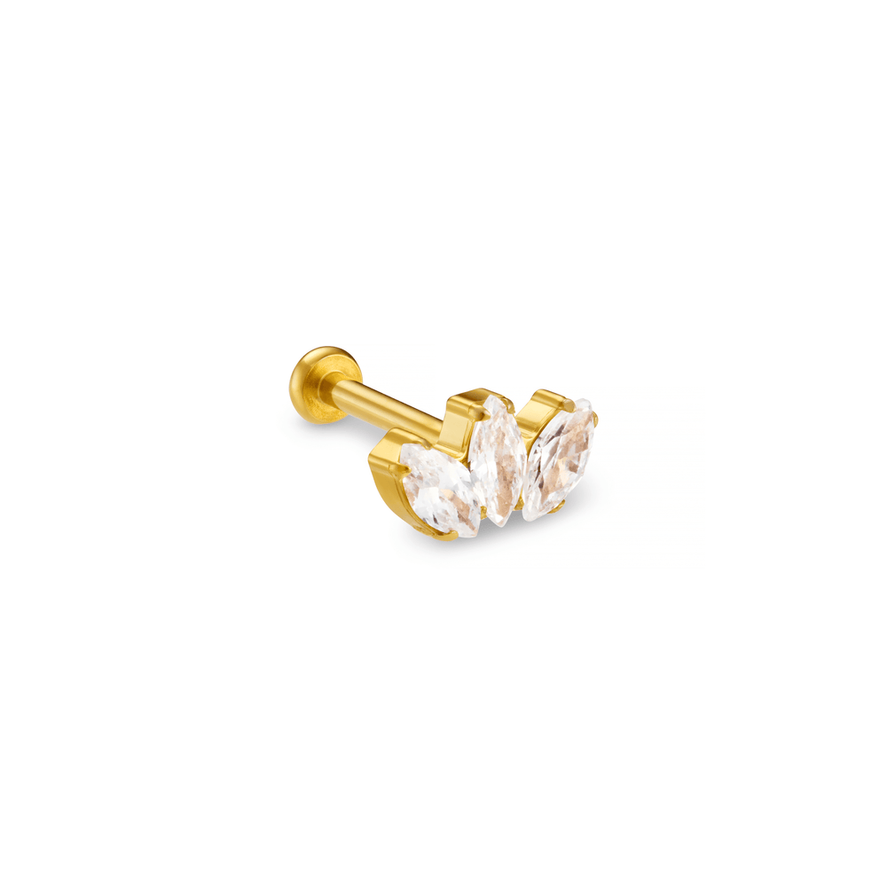 Piercings Crystal Marquise Fan Labret Orelia Jewellery