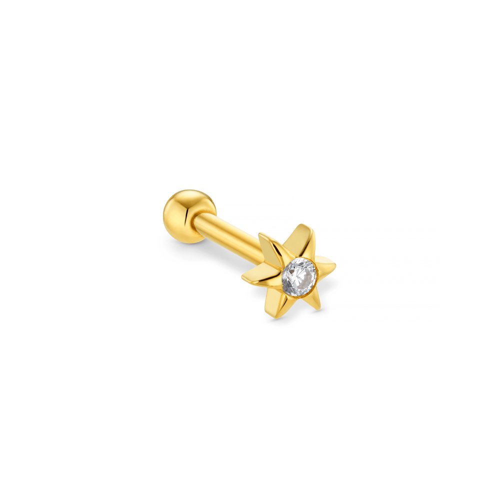 Piercings Crystal Star Barbell Orelia Jewellery