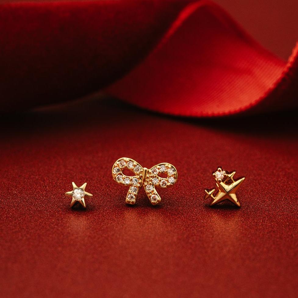 Piercings Crystal Star Barbell Orelia Jewellery