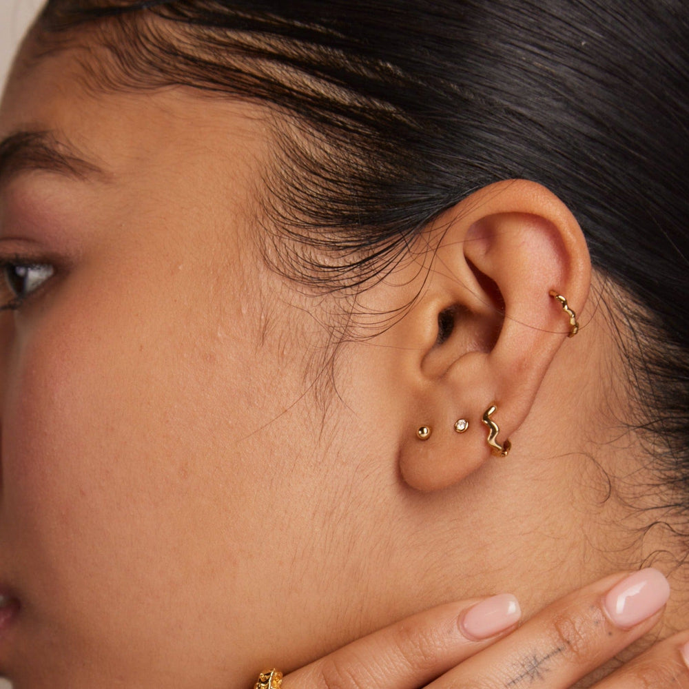 Piercings Fine Wave Clicker Hoop Orelia Jewellery