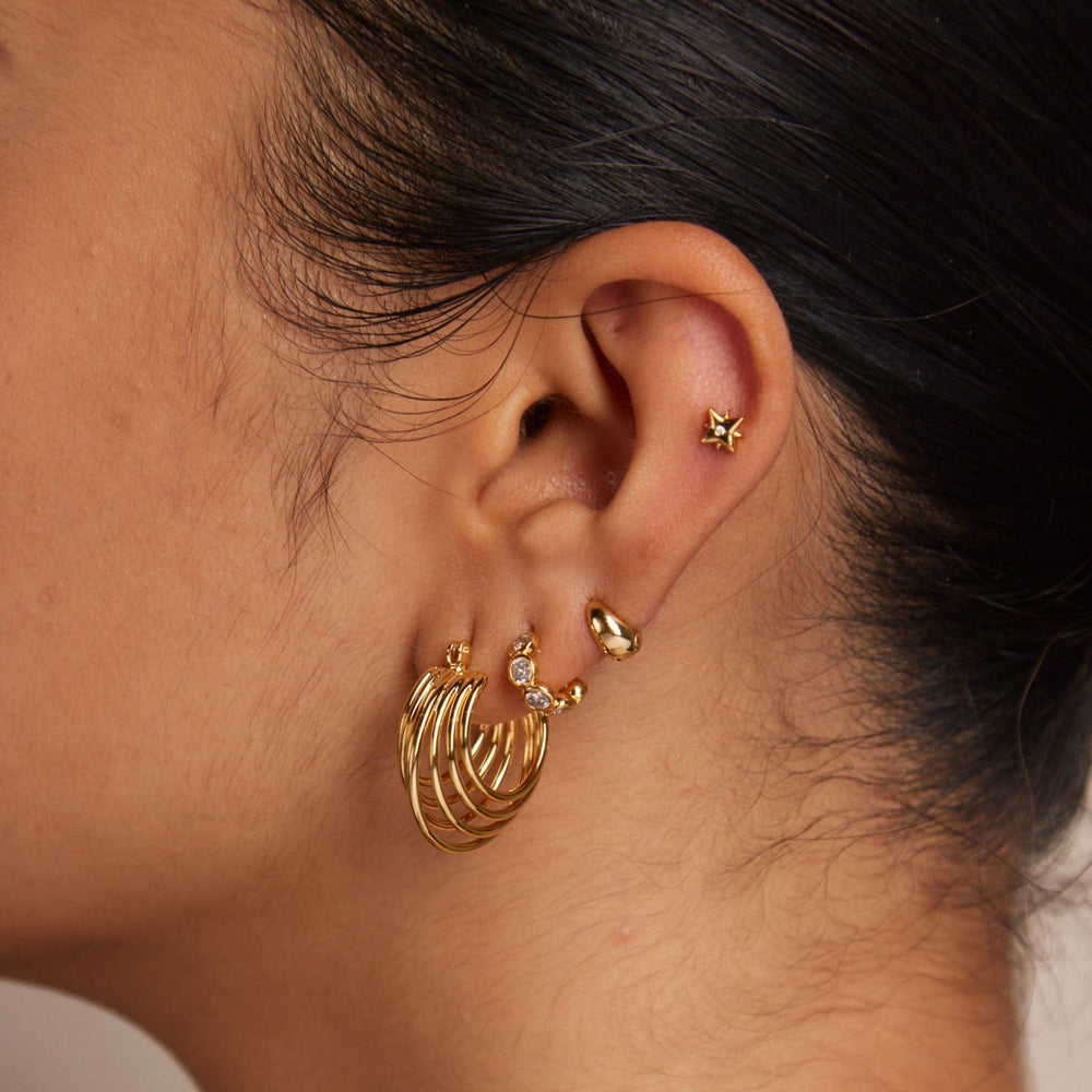 Piercings Metal Starburst Barbell Orelia Jewellery