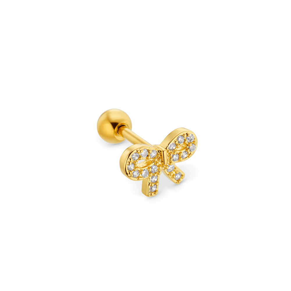 Piercings Pave Bow Barbell Orelia Jewellery