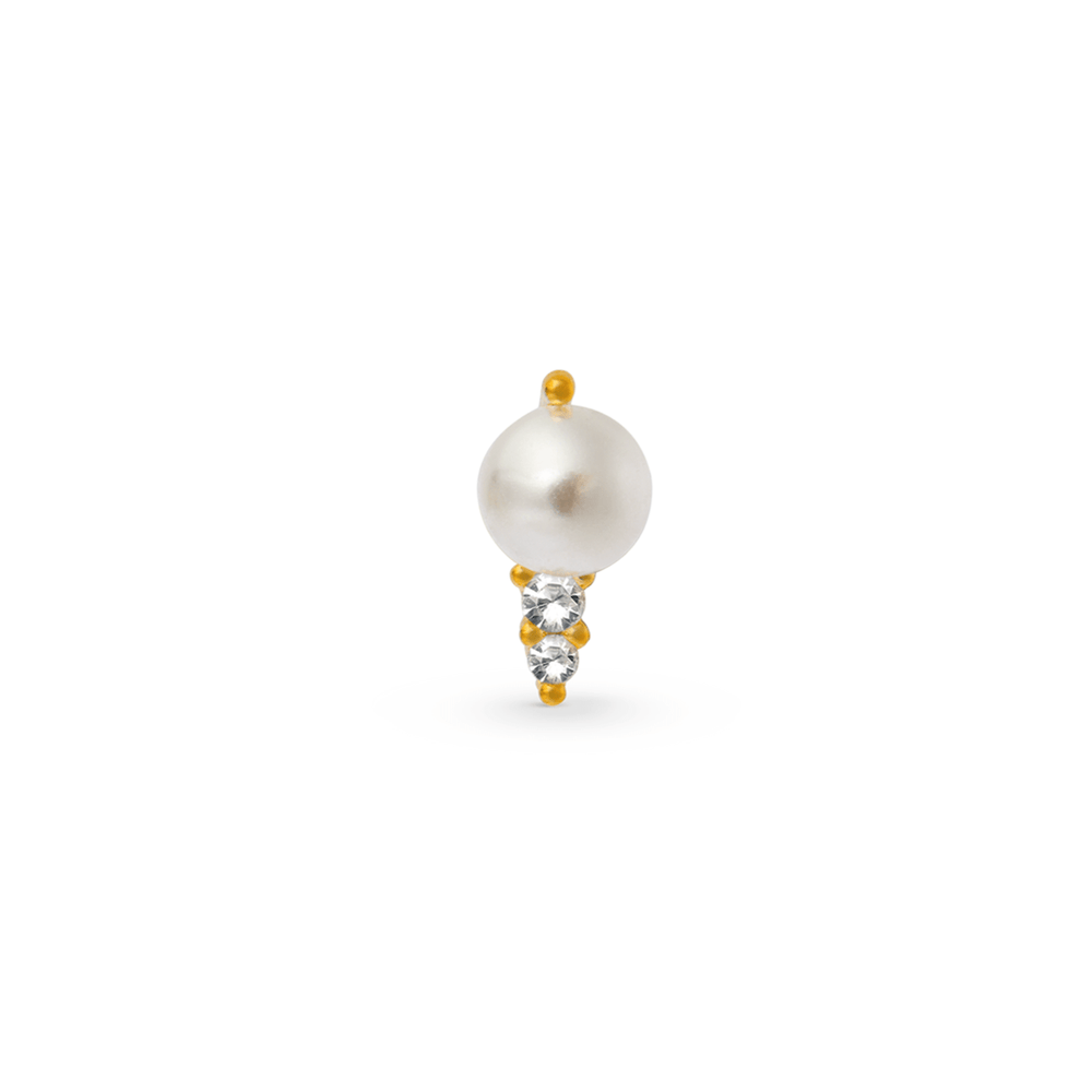 Piercings Pearl Crystal Barbell Orelia Jewellery