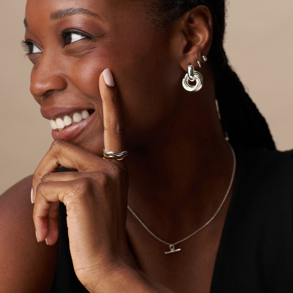 Polished Wave Ring - Silver Orelia Jewellery