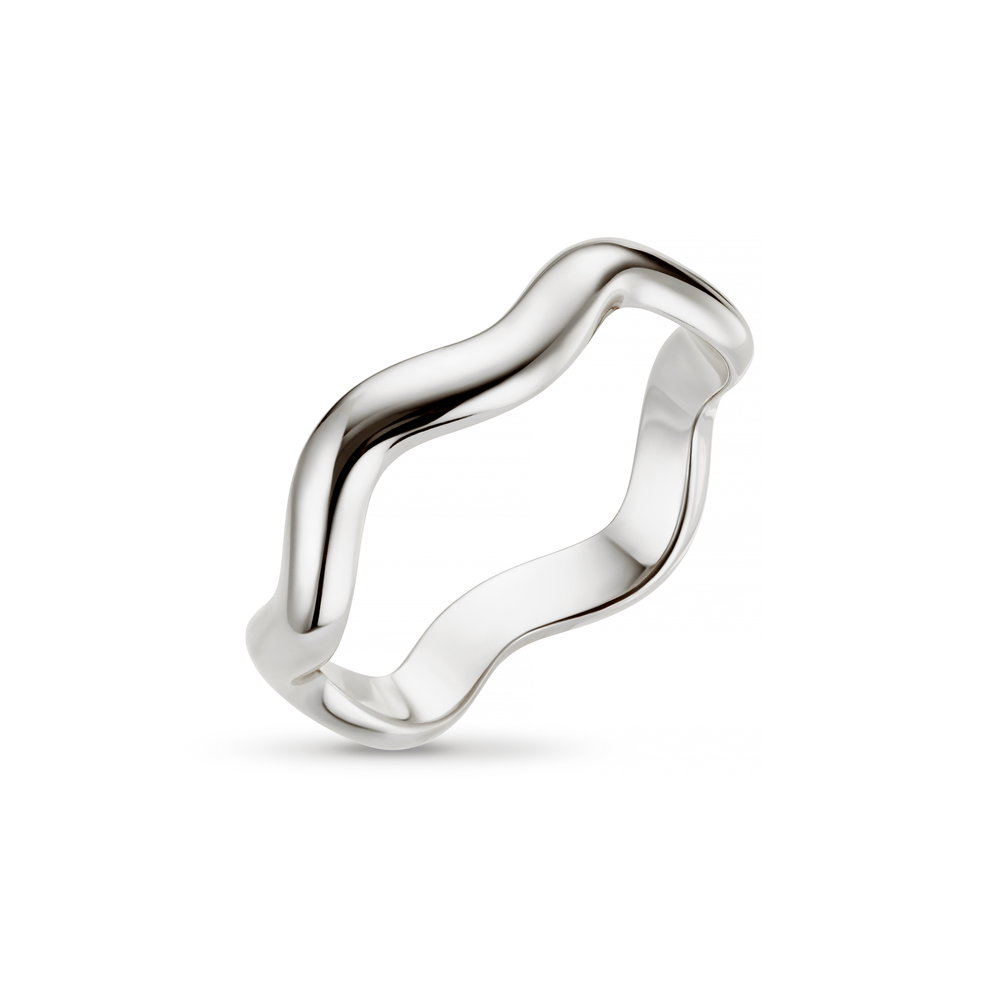 Polished Wave Ring - Silver Orelia Jewellery