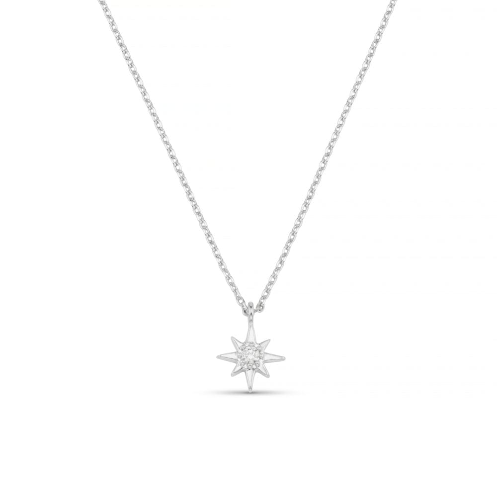 Pre Boxed Jewellery ONE Crystal Starburst Charm Necklace Gift Box Silver Orelia Jewellery
