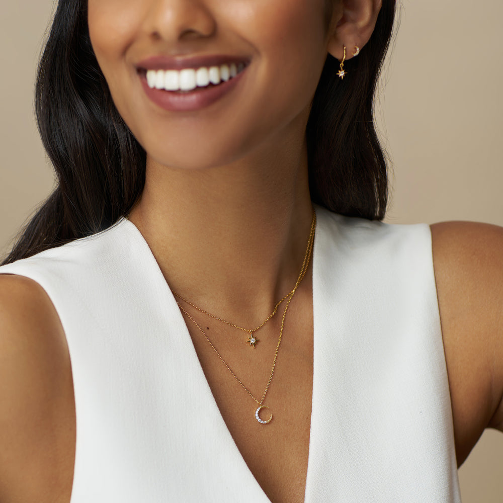 Pre Boxed Jewellery ONE Crystal Starburst Micro Hoop Earring Gift Box Orelia Jewellery