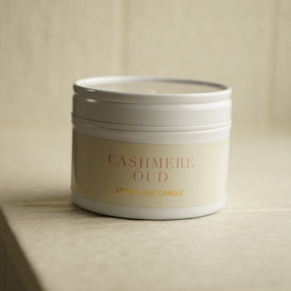 Pre-Curated Gift Boxes Cashmere Oud Tin Candle Orelia Jewellery