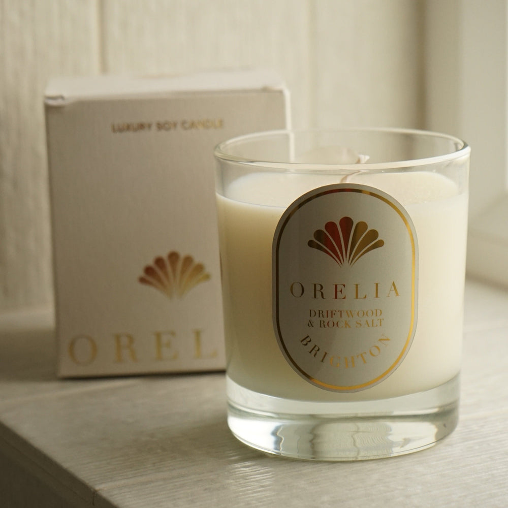 Pre-Curated Gift Boxes Driftwood & Rock Salt Votive Candle Orelia Jewellery