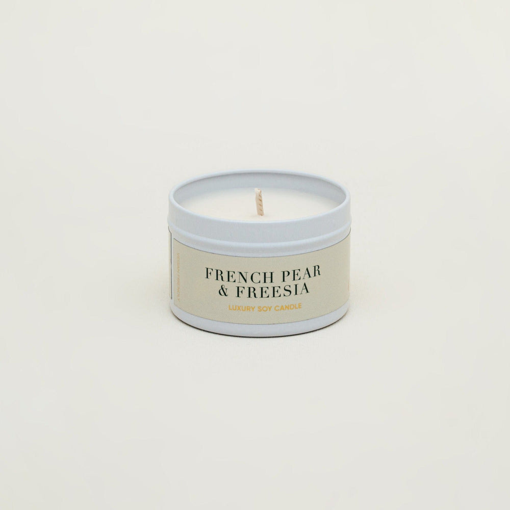 Pre-Curated Gift Boxes French Pear & Freesia Tin Candle Orelia Jewellery