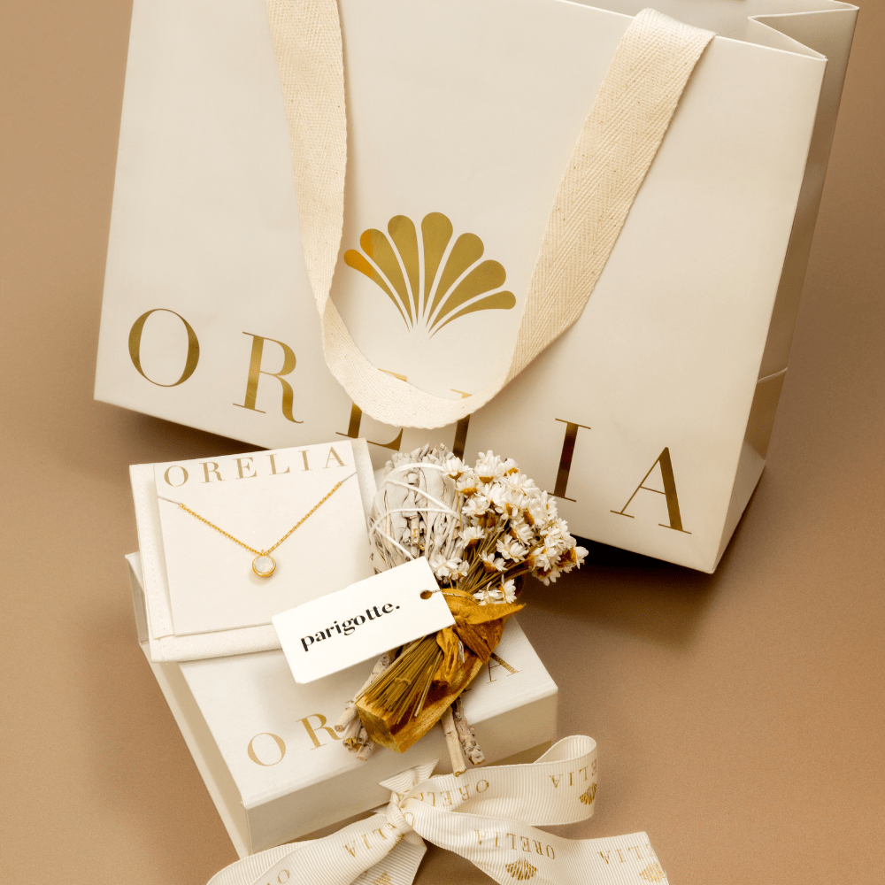Pre-Curated Gift Boxes White Opal Swarovski® Crystals Necklace & Palo Santo Luxury Gift Box Orelia Jewellery