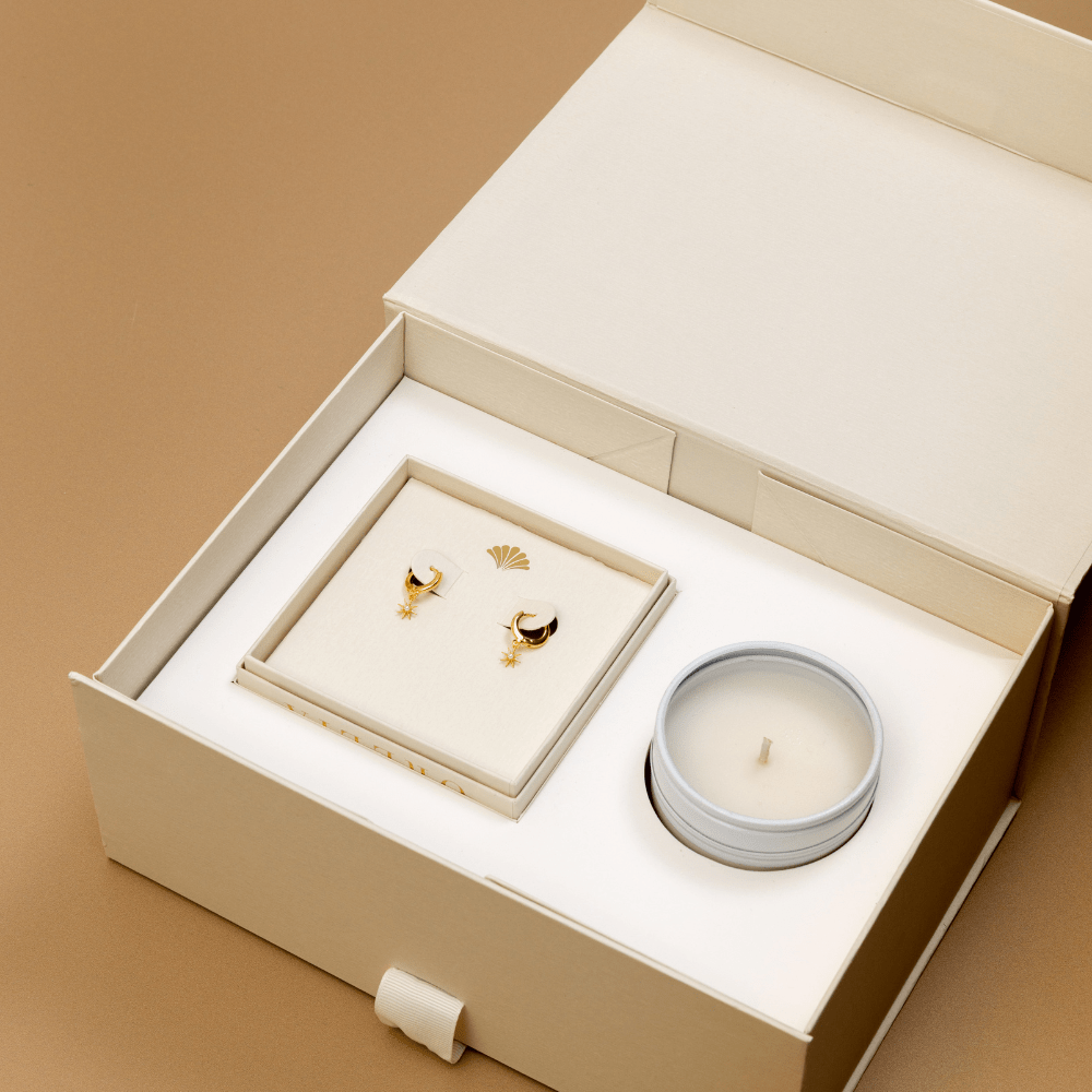 Pre-Curated Sets Birthstone & Candle Gift Box Orelia Jewellery