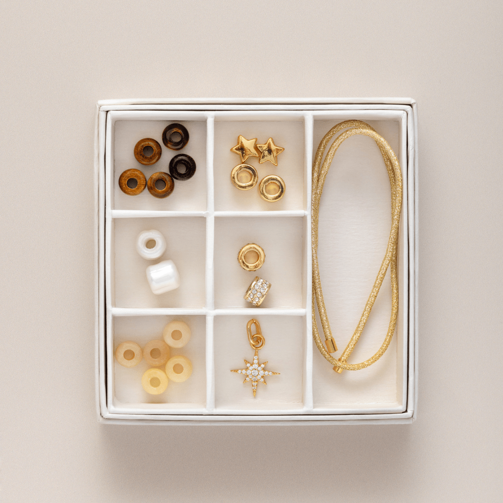 Pre-Curated Sets Create Your Own - Star & Pearl Beaded Bracelet Orelia Jewellery