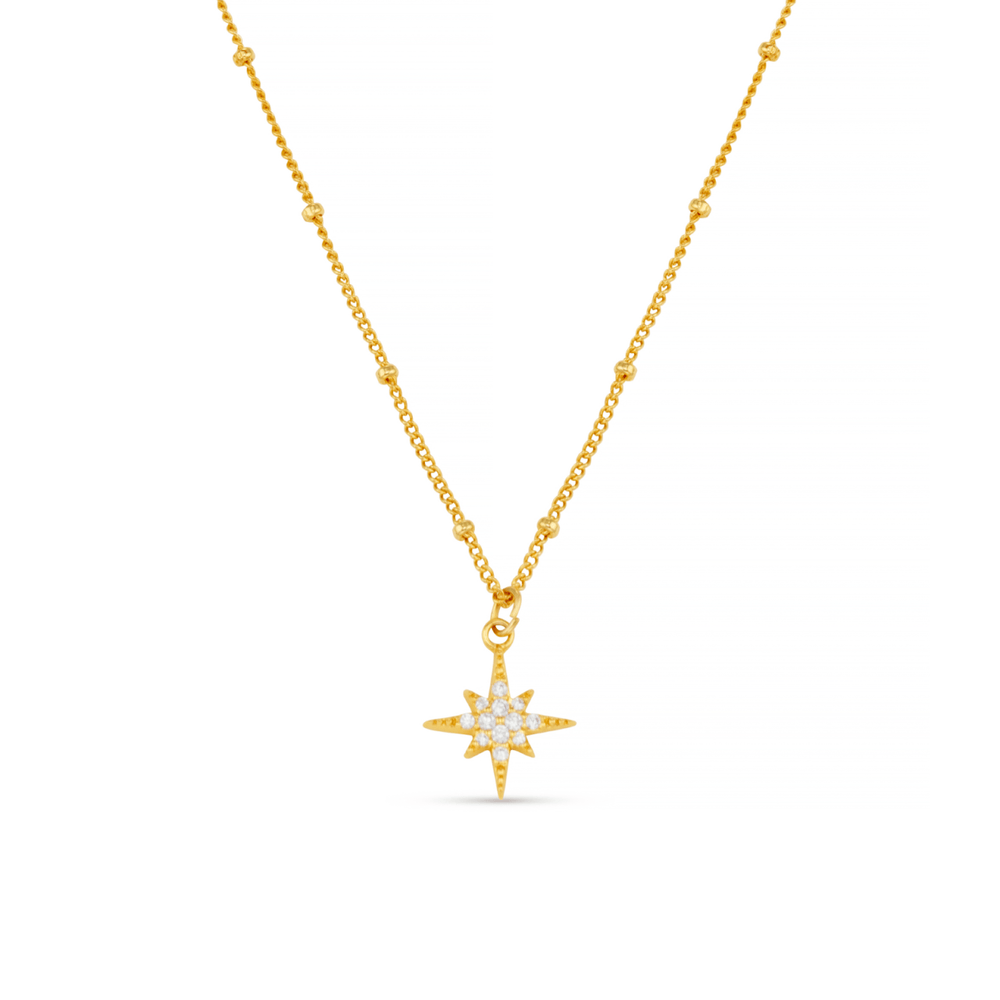 Pre Curated Sets ONE Pavé Starburst Necklace Chocolate & Face Mask Gift Set Orelia Jewellery