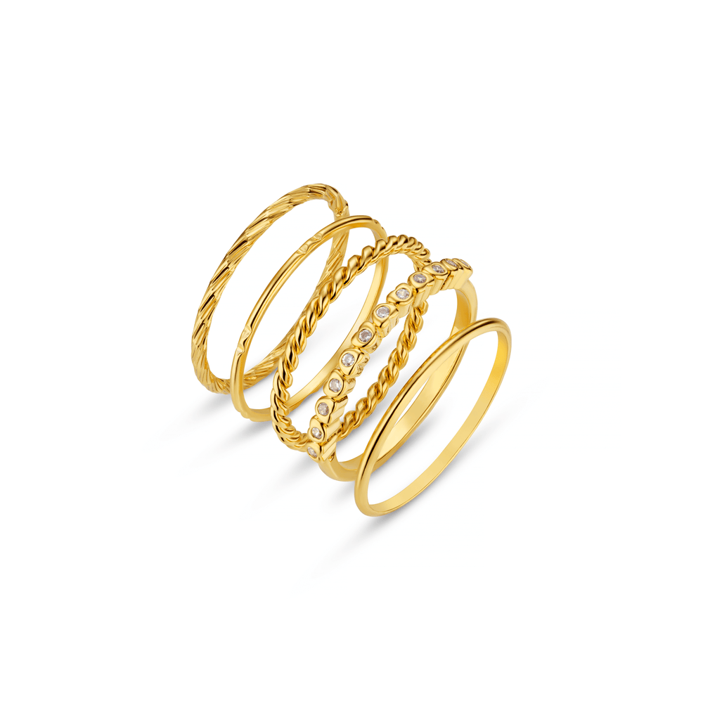 Ring Pack Crystal Multi Ring Stacking Set Orelia Jewellery