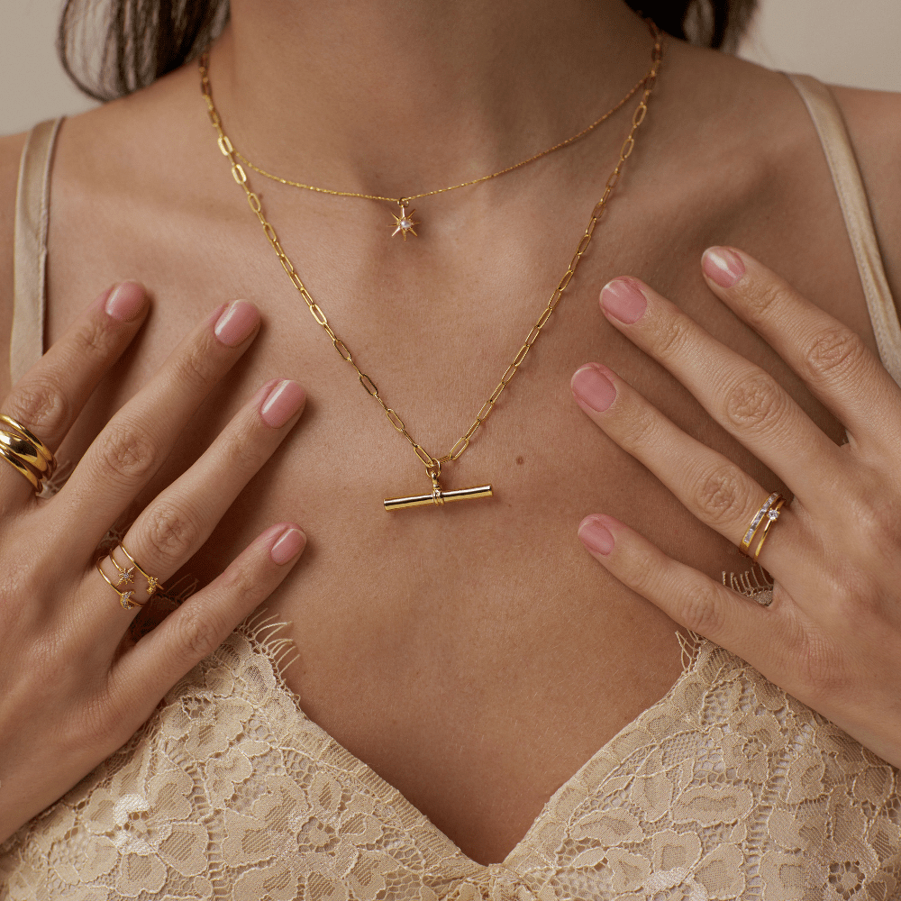 Rings Baguette & Crystal Ring 2-Pack Orelia Jewellery