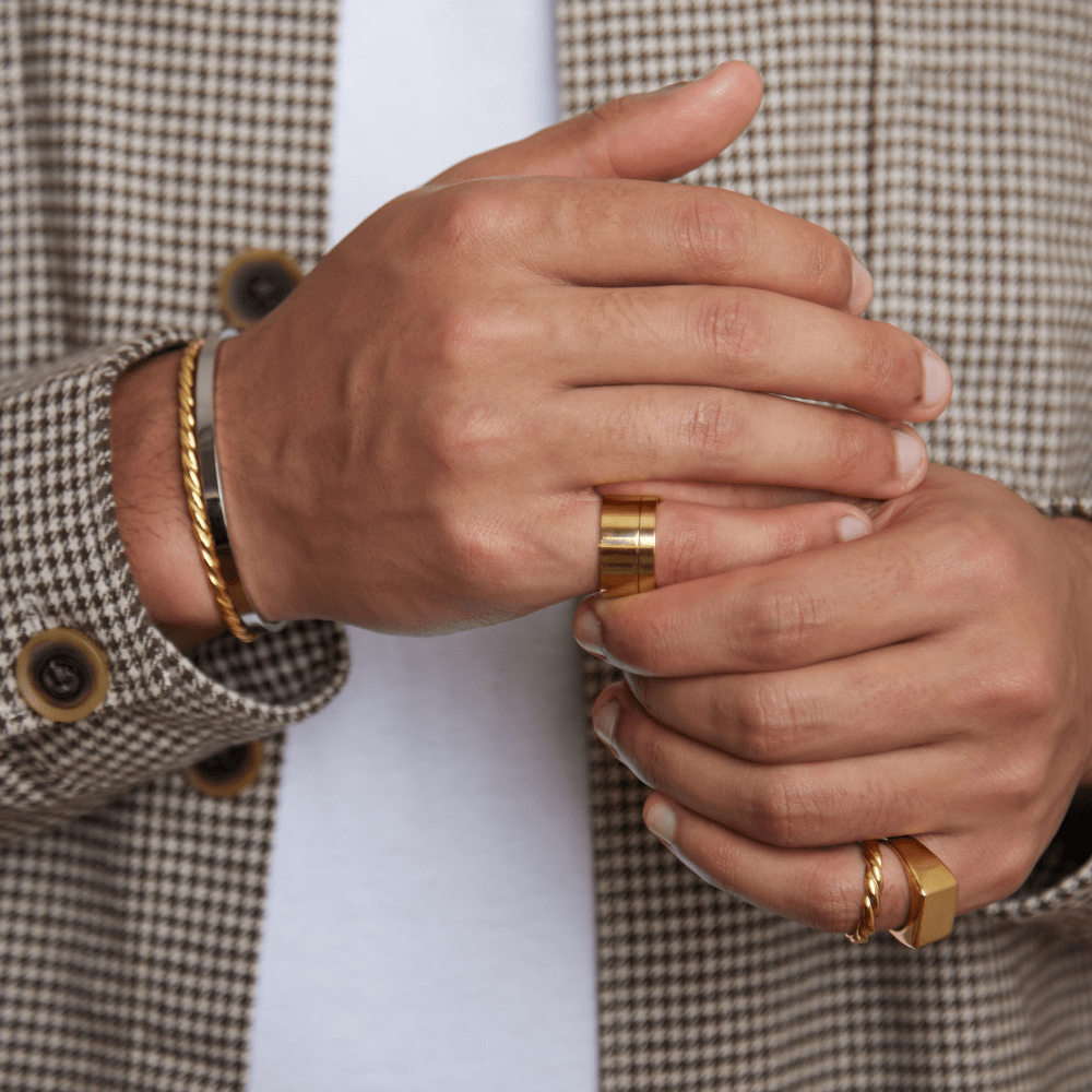 Rings Chunky Signet Ring - Gold Orelia Jewellery