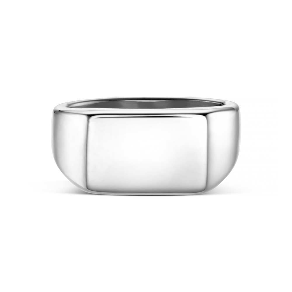 Rings Chunky Signet Ring - Silver Orelia Jewellery