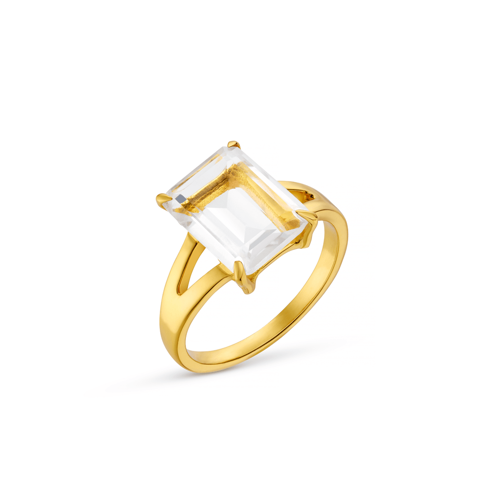 Rings Cystal Quartz Claw Set Ring Orelia Jewellery