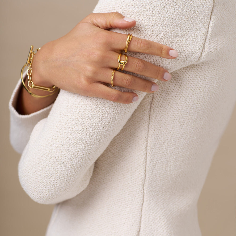 Rings Interlocking Open Adjustable Ring Orelia Jewellery